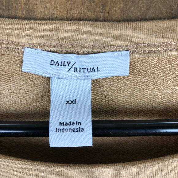 Daily Ritual Womens Sweater Brown Crew Neck Short Sleeve Modal Blend Stretch XXL - Picture 6 of 13